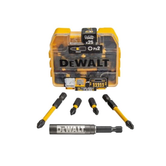 DeWALT 25 Piece PZ2 Impact Bits Box